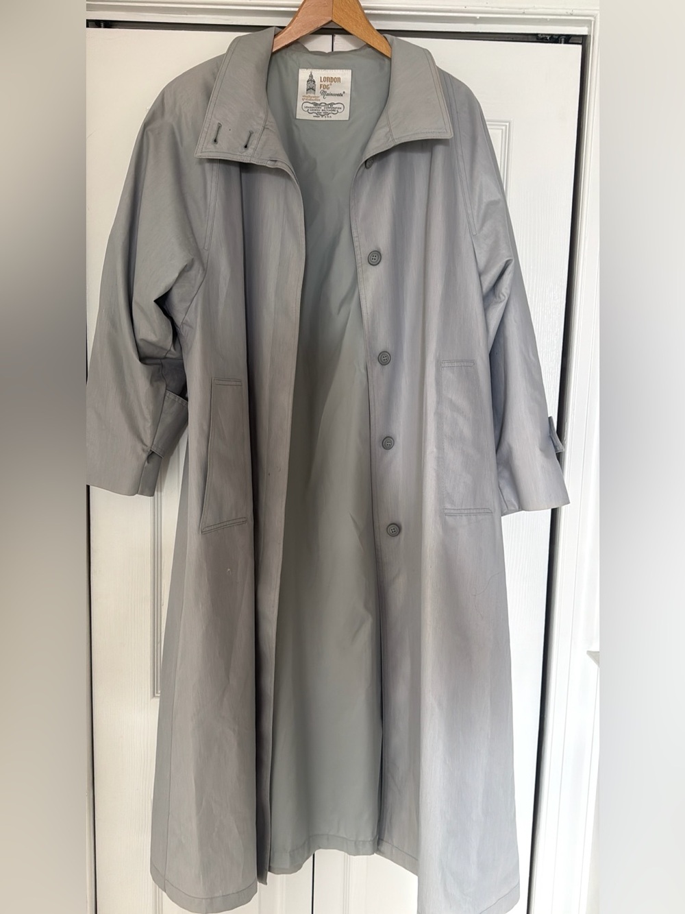 Vintage London Fog Light Blue/Gray Trench Coat